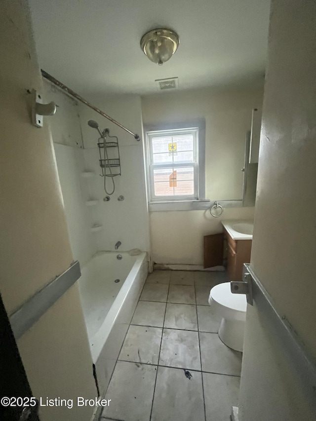 322 N 32nd St, Louisville, KY 40212 - bathroom with vanity, tile patterned flooring, and shower / bathtub combination