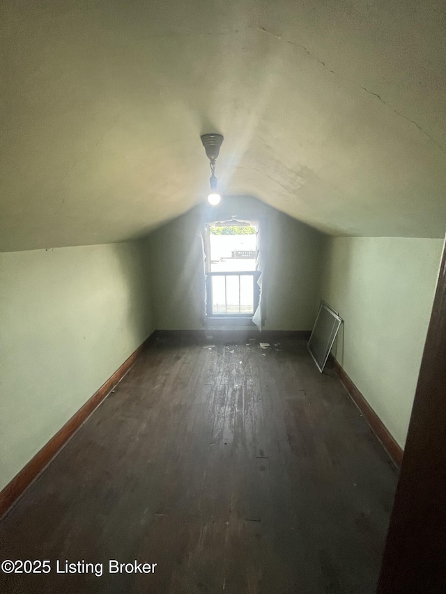 322 N 32nd St, Louisville, KY 40212 - additional living space featuring vaulted ceiling and wood finished floors