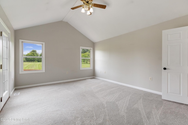 9071 Charleston Way, Shelbyville, KY 40065 - unfurnished bedroom featuring lofted ceiling, carpet flooring, and ceiling fan