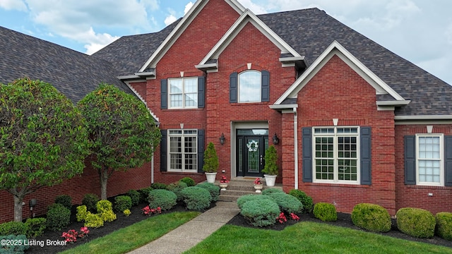 3221 Overlook Ridge Rd, Prospect, KY 40059 - view of front of property with brick siding and roof with shingles