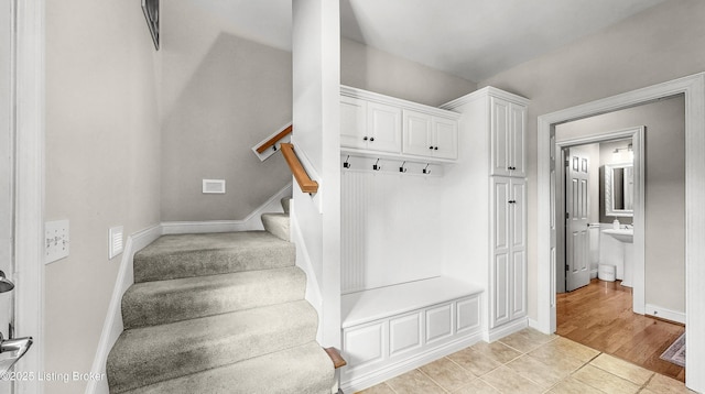 3221 Overlook Ridge Rd, Prospect, KY 40059 - mudroom with a sink and light tile patterned flooring