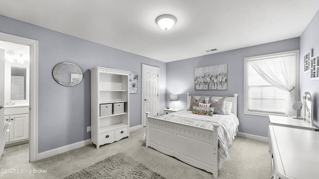 3221 Overlook Ridge Rd, Prospect, KY 40059 - bedroom with light carpet and connected bathroom