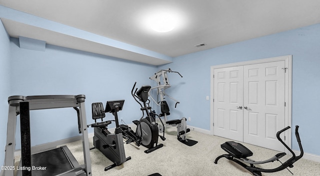 3221 Overlook Ridge Rd, Prospect, KY 40059 - exercise room featuring baseboards and carpet floors