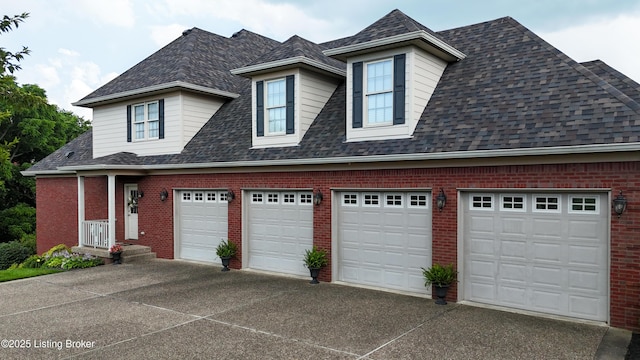 3221 Overlook Ridge Rd, Prospect, KY 40059 - view of front of home with brick siding, a shingled roof, and driveway