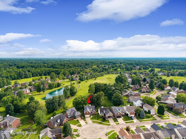 3506 Coventry Tee Ct, Louisville, KY 40241 - aerial perspective of suburban area with a nearby body of water and a forest