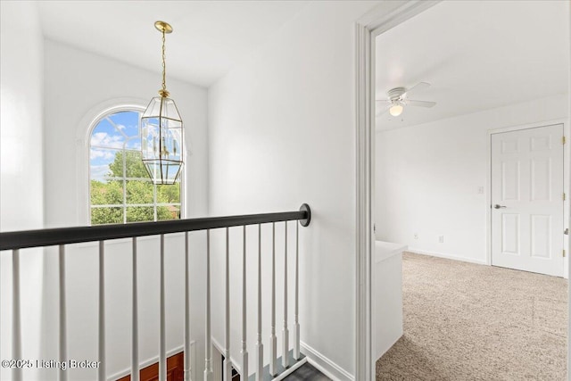 9311 Artis Way, Louisville, KY 40291 - corridor featuring carpet flooring, an upstairs landing, and lofted ceiling