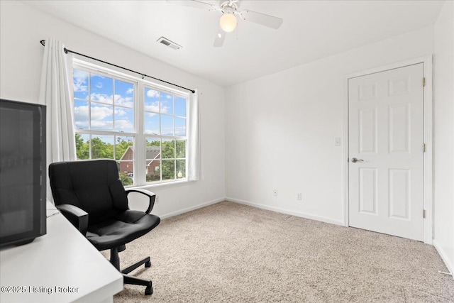 9311 Artis Way, Louisville, KY 40291 - carpeted office with baseboards and a ceiling fan