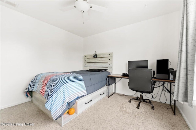 9311 Artis Way, Louisville, KY 40291 - carpeted bedroom featuring an office area and a ceiling fan