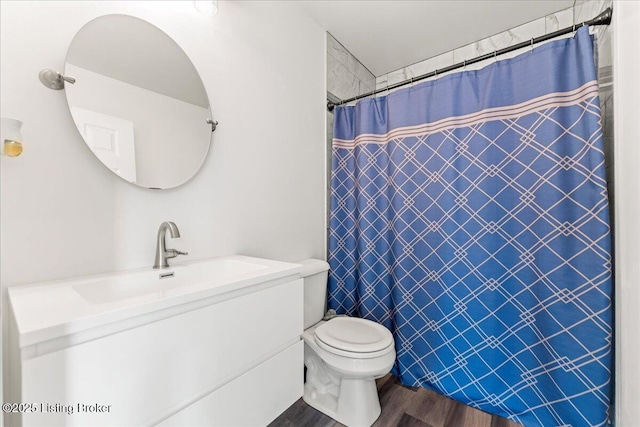 9311 Artis Way, Louisville, KY 40291 - full bathroom featuring wood finished floors, vanity, and a shower with curtain