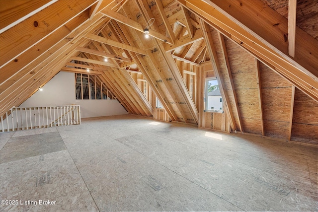 6511 Rosecliff Ct, Prospect, KY 40059 - unfinished attic featuring an upstairs landing