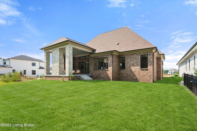 6511 Rosecliff Ct, Prospect, KY 40059 - back of house with brick siding and a shingled roof