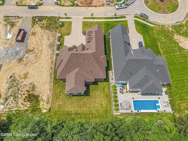 6511 Rosecliff Ct, Prospect, KY 40059 - aerial view of a pool