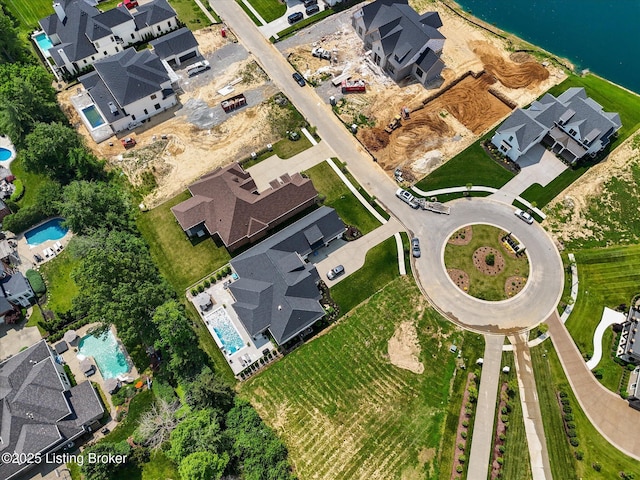 6511 Rosecliff Ct, Prospect, KY 40059 - aerial view of property and surrounding area with a pool and nearby suburban area