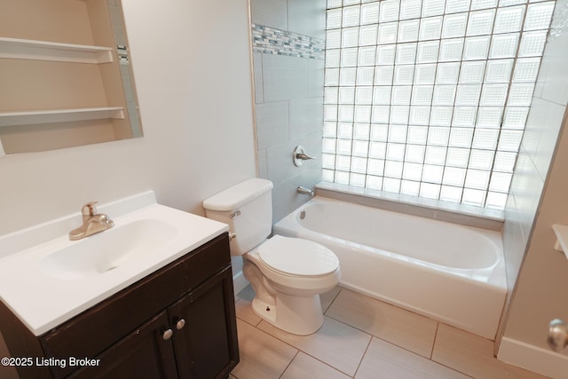 10104 Nanka Rd, Louisville, KY 40272 - bathroom with vanity, bathing tub / shower combination, and tile patterned flooring