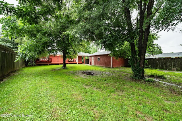 8433 Chase Rd, Louisville, KY 40258 - fenced backyard featuring a wooden deck