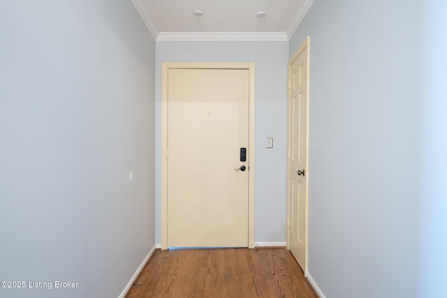 6503 Deep Creek Dr Unit 1, Prospect, KY 40059 - hall featuring wood finished floors and crown molding