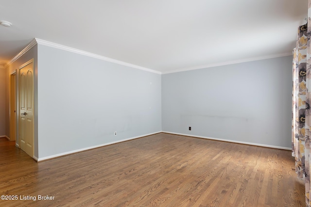 6503 Deep Creek Dr Unit 1, Prospect, KY 40059 - spare room with ornamental molding, wood finished floors, and a smoke detector