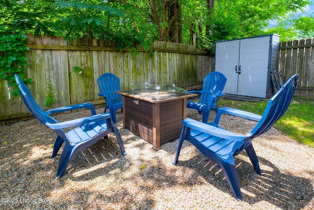 631 Lynn St, Louisville, KY 40217 - fenced backyard featuring a storage shed