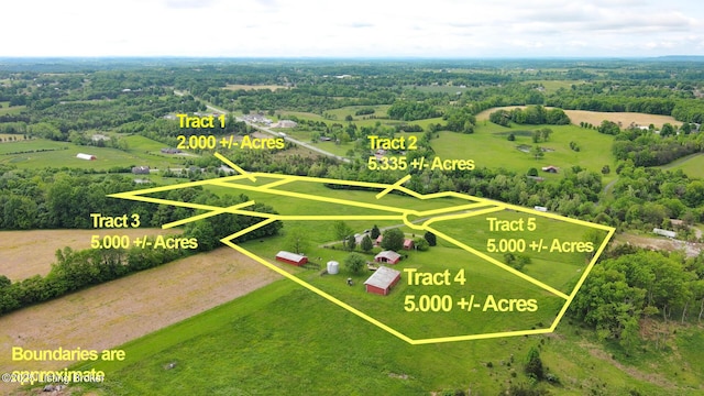 4198 Springfield Rd, Bardstown, KY 40004 - aerial view of property's location with property boundaries highlighted