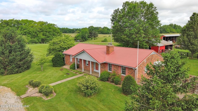4198 Springfield Rd, Bardstown, KY 40004 - aerial view of property and surrounding area featuring a tree filled landscape