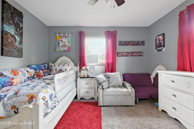 9903 Ponder Ln, Louisville, KY 40272 - bedroom featuring carpet flooring and a ceiling fan