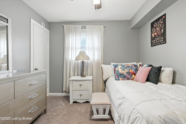 9903 Ponder Ln, Louisville, KY 40272 - carpeted bedroom with baseboards and a ceiling fan