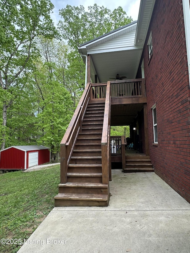 68 Lonnie Lawson Ct, Brandenburg, KY 40108 - doorway to property with a lawn and a deck