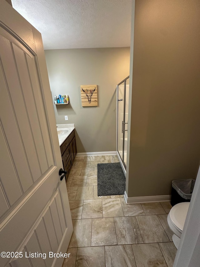 68 Lonnie Lawson Ct, Brandenburg, KY 40108 - full bath with a shower stall, a textured ceiling, and vanity