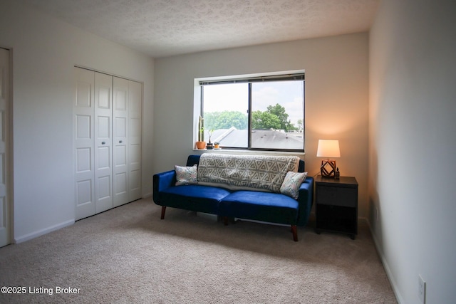 4180 Lyndon Way Unit 409, Louisville, KY 40207 - sitting room featuring carpet floors and a textured ceiling