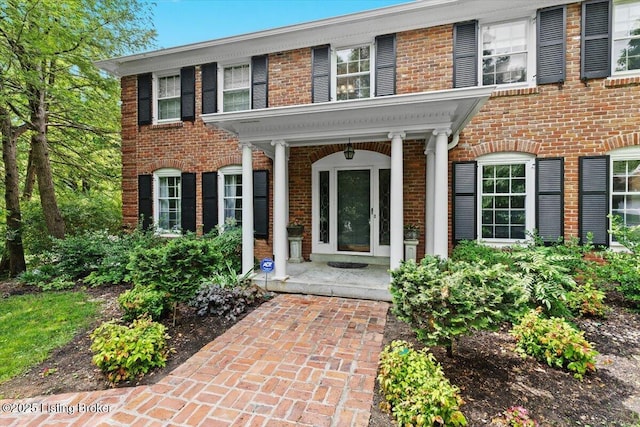5612 Apache Rd, Louisville, KY 40207 - view of exterior entry with brick siding and covered porch