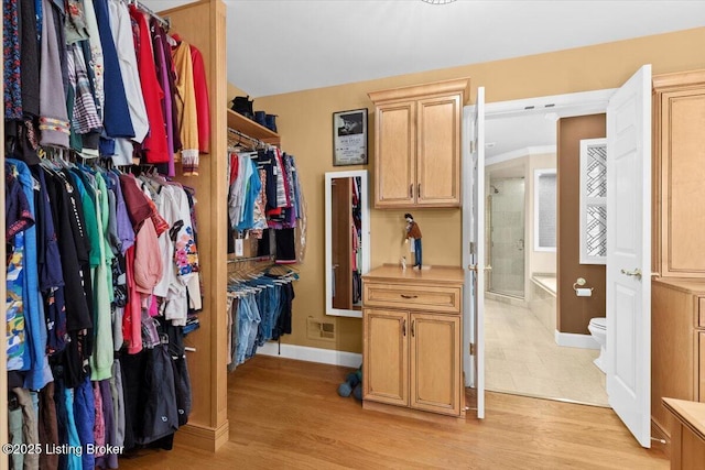 5612 Apache Rd, Louisville, KY 40207 - walk in closet featuring light wood-type flooring