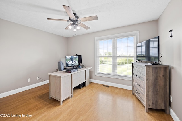 192 Loretto Rd, Springfield, KY 40069 - office featuring light wood-type flooring and a ceiling fan
