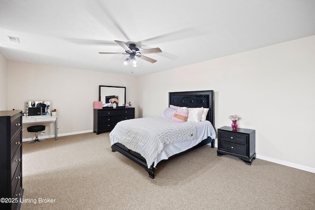 192 Loretto Rd, Springfield, KY 40069 - bedroom with light colored carpet, an office area, and ceiling fan
