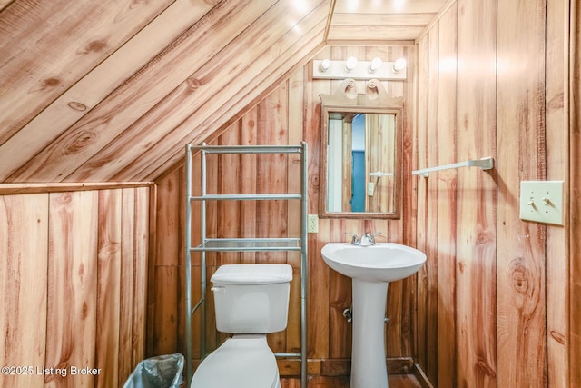 1721 S 4th St, Louisville, KY 40208 - half bath with vaulted ceiling and wooden walls