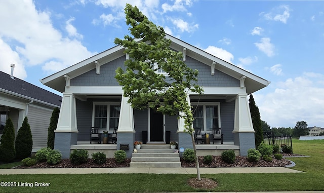6015 St Bernadette Ave, Prospect, KY 40059 - craftsman-style house with covered porch and a front lawn