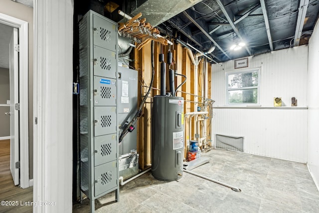3619 Endeavor Way, Louisville, KY 40219 - utility room with electric water heater and heating unit