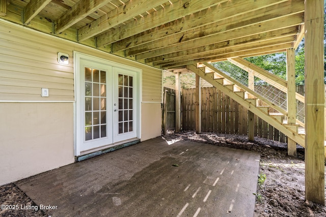 3619 Endeavor Way, Louisville, KY 40219 - view of patio / terrace featuring stairway and french doors