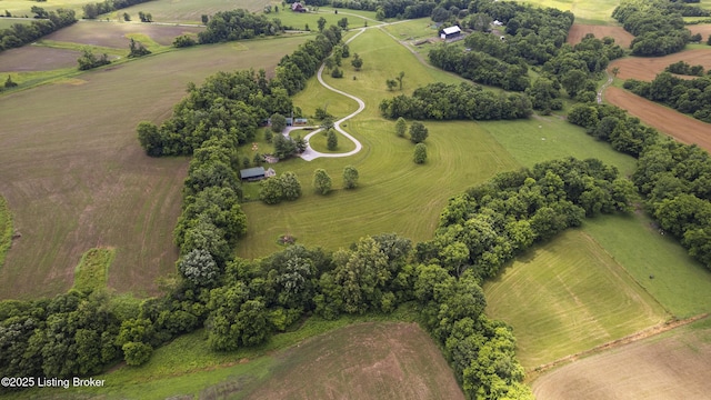 1946 Drane Ln, Eminence, KY 40019 - aerial view of property's location with rural landscape and a pastoral area