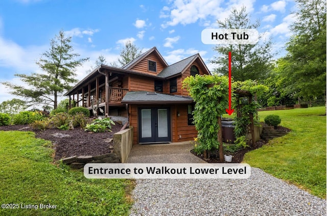 1946 Drane Ln, Eminence, KY 40019 - view of front of home featuring french doors and a front lawn