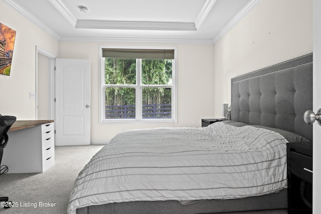13420 Cain Ln, Louisville, KY 40245 - bedroom with carpet, crown molding, and a tray ceiling