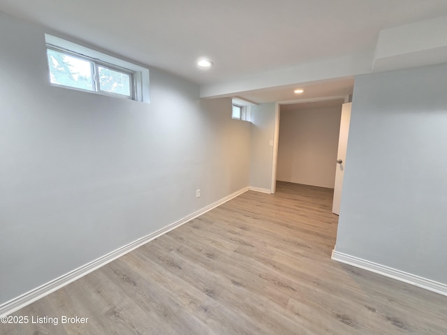 342 E Southside Ct, Louisville, KY 40214 - below grade area featuring wood finished floors and recessed lighting