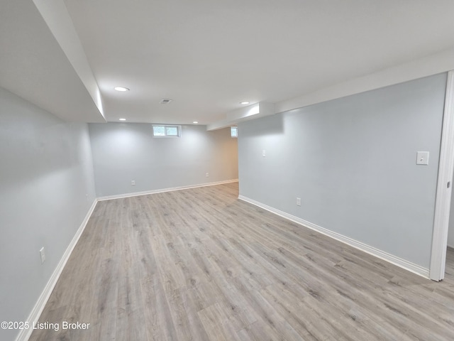 342 E Southside Ct, Louisville, KY 40214 - below grade area with recessed lighting and light wood-style flooring