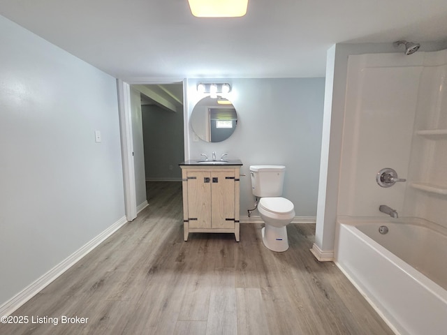 342 E Southside Ct, Louisville, KY 40214 - bathroom featuring wood finished floors, vanity, and shower / tub combination