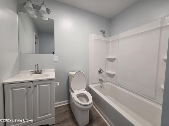 342 E Southside Ct, Louisville, KY 40214 - bathroom with wood finished floors, vanity, and shower / bathtub combination