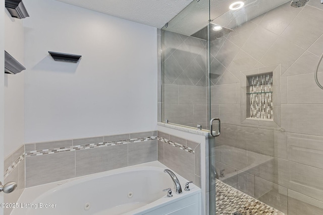 152 Glen Ridge Dr, Mt Washington, KY 40047 - full bath featuring a whirlpool tub, a stall shower, and recessed lighting