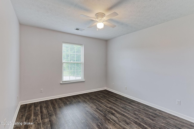 152 Glen Ridge Dr, Mt Washington, KY 40047 - empty room featuring dark wood-style floors, a ceiling fan, and a textured ceiling