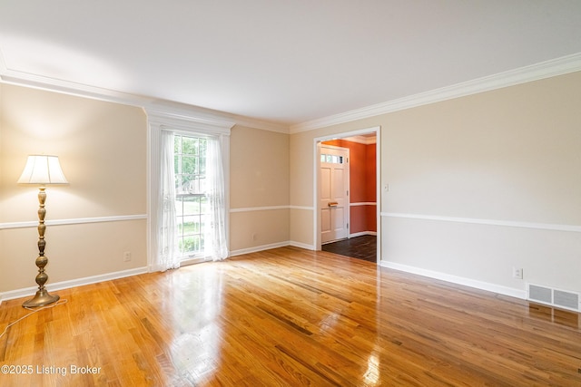 3920 Elfin Ave, Louisville, KY 40207 - empty room featuring ornamental molding and wood finished floors