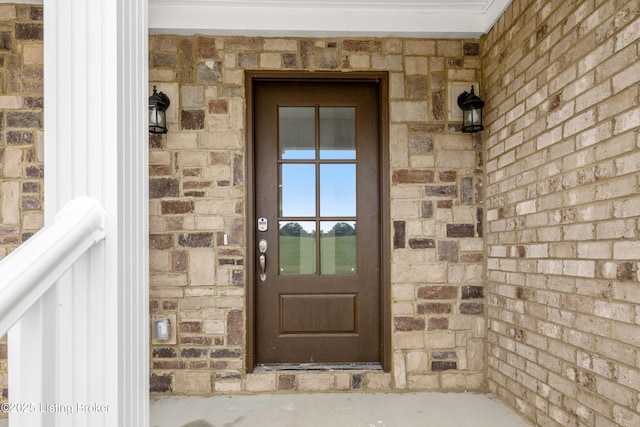 3020 Thorntree Ln, Lawrenceburg, KY 40342 - doorway to property featuring stone siding and brick siding