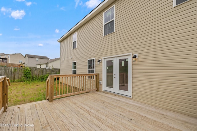 3020 Thorntree Ln, Lawrenceburg, KY 40342 - wooden terrace featuring french doors and a residential view