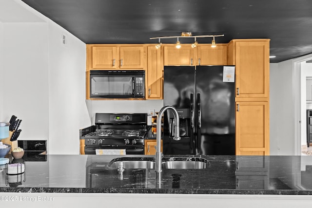 953 Baxter Ave Unit 101, Louisville, KY 40204 - kitchen with black appliances and dark stone counters